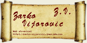 Žarko Vijorović vizit kartica